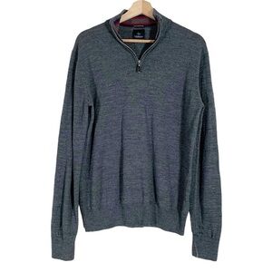 Tailorbyrd Wool Quarter Zip Pull Over Sweater Size XL NWT